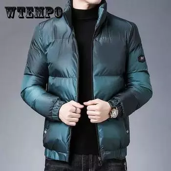 Winter Men s Down Jacket Thick Warm Coat Casual Loose Down Coat Gradient Color Tide Brand Can Be Wore In North 5XL
