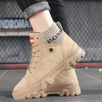 Winter Men Shoes Fashion Men s Casual Shoes Black Shoes for Men Keep Warm Canvas Shoes Men High-top Leather Casual Shoes 44 39 чёрный