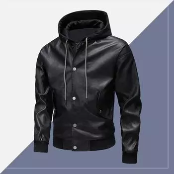 Winter New Leather Men s Loose and Handsome Motorcycle Suit Casual Collar Leather Jacket Joker Coat Men s Style M
