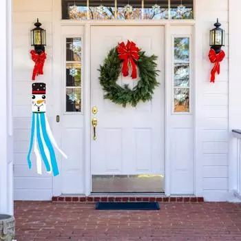 Winter Outdoor Windsock Flag, Christmas Snowman Design, Suitable for Festival Celebrations, Adds Festivity to Your Porch CHINA