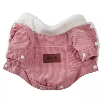 Winter Pet Cat Jacket For Small Dogs Clothes Soft Fleece Puppy Kitten Pullover Apparel Windproof Cats Vest Coat Pet Costume Pug XS розовый