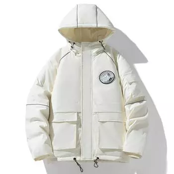 Winter Short Down Jacket Men s Cold-proof and Wind-resistant Wear-resistant Jacket Men and Women s Couples Universal Tops M