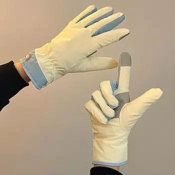 Winter Skating Gloves Water-Resistant Fleece Lining Hiking Gloves Thermal Touchscreen Gloves Unisex Gloves For Outdoor