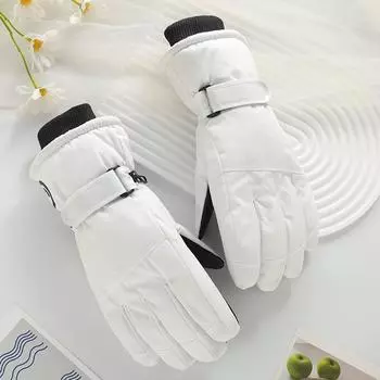 Winter Ski Gloves Outdoor Women s Waterproof Thickened Velvet Touch Screen Cycling Windproof Cold Warmth Sports Gloves one size