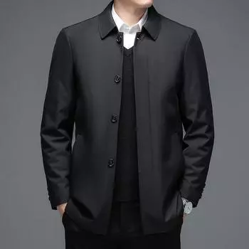 Winter thickened and warm removable down liner jacket down jacket middle-aged dad men s jacket 170