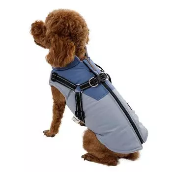 Winter Warm Dog Padded Clothes With Harness For Cold Weather Pet Dog Jacket Puppy Coats For Small Medium Large Dogs Cats Clothes S