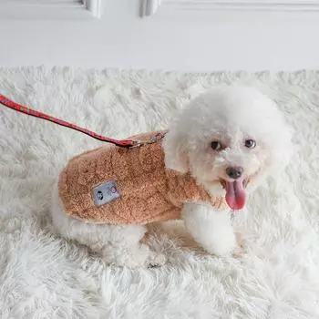 Winter Warm Dog Vest Clothes Comfor Soft Plush Dogs Cat Sweater for Maltese Yorkies Clothing Poodle Chihuahua Apparel Puppy Coat XS жёлтый