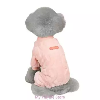 Winter Warm Fleece Dog Jumpsuit for Small Puppy Cat Pajamas Coat Chihuahua Clothes French Costume Yorkie Outfits S синий