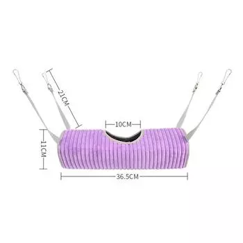 Winter Warm Hamster Tunnel Hammock for Small Animals Sugar Glider Tube Swing Bed Nest Sleeping Bed Rat Ferret Toy серый