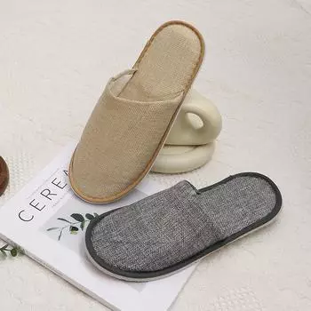 Winter Warm Men Women Plush Slippers Couple s Indoor Non-slip House Slides Men Low Voice Home Plush Slippers Standby One Size жёлтый