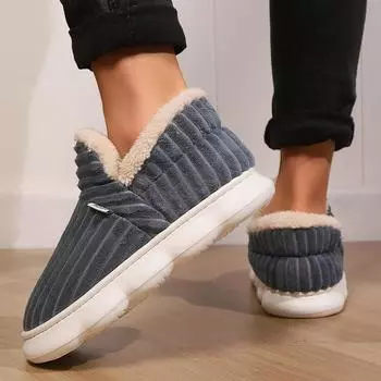 Winter Warm Shoes Men Plush Fur Slippers Women Winter Indoor Fluffy Warm Fuzzy House Slippers Outdoor Fuzzy Soft Furry Slippers 36-37 чёрный