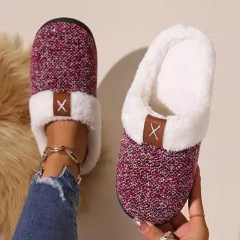 Winter Warm Women Slippers Slides Fluffy Slippers Women Fur Plush Women s Slippers Lightweight Female Footwear House Shoes 36-37 светло-серый