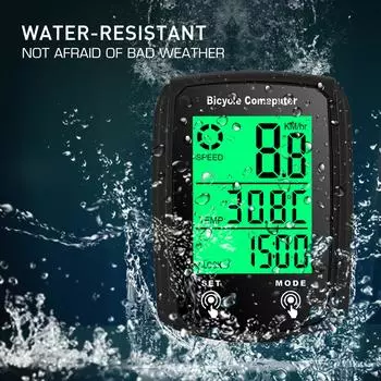 Wired Bike Computer 19 Functions Touch Bike Speedometer Odometer Waterproof Bicycle Computer with Backlight белый