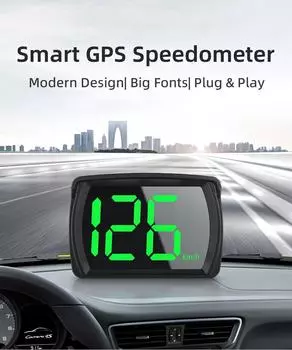 Проводной автомобильный проекционный дисплей GPS спидометр скорость цифровой HUD проектор на лобовое стекло для всех автомобилей аксессуары для автоэлектроники