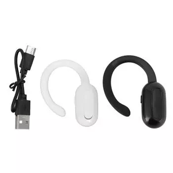 Wireless Bluetooth Earbud Adjustable Single External Sound Hanging Bluetooth Headphone for Sports Black Boxed