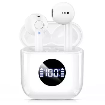 Wireless Earphones Bluetooth Earphones Wireless Bluetooth Number LED Display Display Long Continuous Playback Automatic Pairing Multifunctional