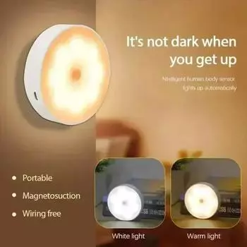 Wireless Led Light USB Neon Rechargeable Lamp Night Lights Stairs Decoration Bedroom PIR Motion Sensor Lights Kitchen Cabinets 1pcs белый