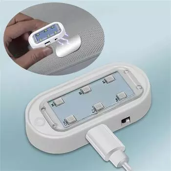Wireless Leds Car Interior Light LED Lamp Magnetic Car Ceiling Lamp Touch Light USB Charge Car Door Light Car Interior Lights фиолетовый