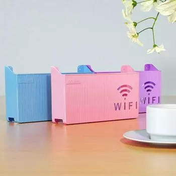Wireless Wifi Router Shelf Storage Box Wall Hanging ABS Plastic Organizer Box Cable Power Bracket Organizer Box Home Decor 2025 белый