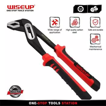 WISEUP 10-дюймовые многофункциональные плоскогубцы для водяного насоса, противоскользящая ручка, строительные инструменты, регулируемый гаечный ключ для водяного насоса, сантехнические ручные инструменты China