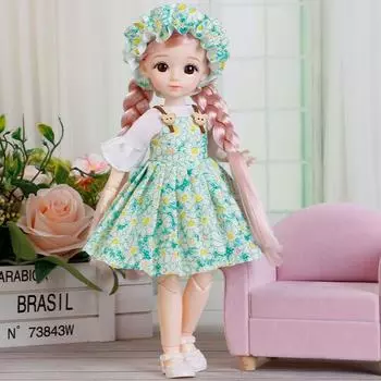 with Clothes BJD Doll 3D Eyes Removable Joints Doll Dressing Doll Girls Gifts colour L