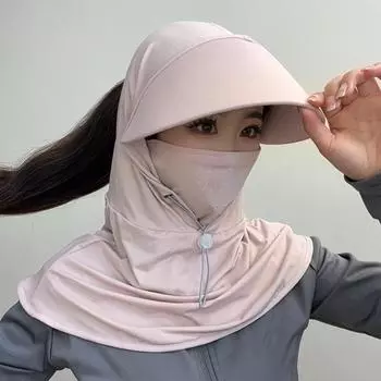 with Shawl Visor Cap Breathable Sunscreen Hat New Helmet Cap Summer