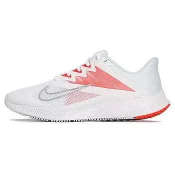 Nike Quest 3 белые ярко-красные женские кроссовки металлик-серебристый футбол-серый CD0232-105 39