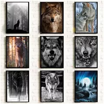 Wolf Icefield Wolf Fashion Diamants Набор для рисования 30x30CM Картина 20x15CM разноцветный