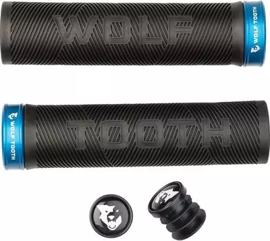 Wolf Tooth Echo Grip, черная рукоятка с синим воротником-фиксатором синий