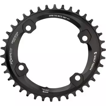 Эллиптическая звезда Wolf Tooth 110 BCD с 4 болтами для Shimano GRX 46T чёрный