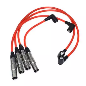 WOLFIGO 4 шт. 8 мм набор проводов для свечей зажигания подходит для VW Beetle Golf GTI Jetta 2.0L 27588 57041 QW1402 VWC035 09487 6714125 1756203