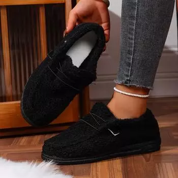 women Ankle Boots Autumn Comfortable Flat Women Casual Shoes Solid Lace-up Loafers Fashion Warm Sports Boots Zapatos De Mujer 36