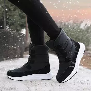 Women Boots Winter White Snow Boot Short Style Upper Non-slip Quality Plush Botas Invierno platform shoes botas mujer 2020 36 белый