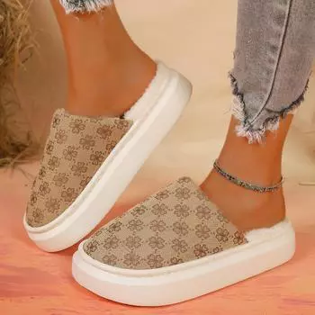 Women Flat Slippers Spring and Autumn Comfortable Fashion Slippers Round Toe Shallow Lightweight Shoes for Women Slides Women 36-37 серый