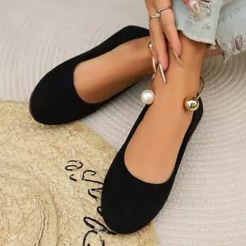 Women Flats Shoes Breathable Pointed Toe Hot Loafers Spring and Autumn Shallow Fashion Sneakers Outdoor Casual Shoes for Women 36 чёрный