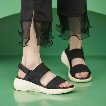 Women Hiking Sandals Comfortable Casual Sandals with Resilient Webbing Athletic Beach Outdoor Walking Zapatos De Mujer 35 абрикосовый