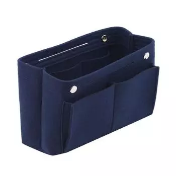 Women Large Capacity Insert Organizer Handbag Multi-pocket Cosmetic Storage Bags One Size темно-синий