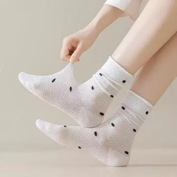 Женские сетчатые тонкие длинные носки, мягкие и легкие, дышащие носки, женские чулки, лето One size белый