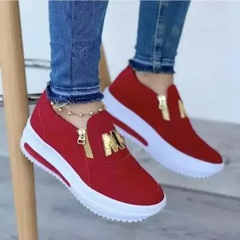 Women Platform Shoes Casual Slip on Shoes Fashion Loafers Ladies Sneakers Tennis Femme Sneaker woman zapatos de mujer 36 чёрный