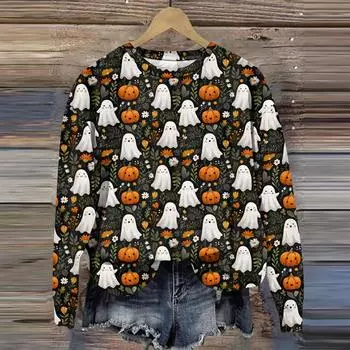 Women s Casual Comfortable Round Neck Long Sleeve Baseball Print Top Sweatshirt Hoodie XXL