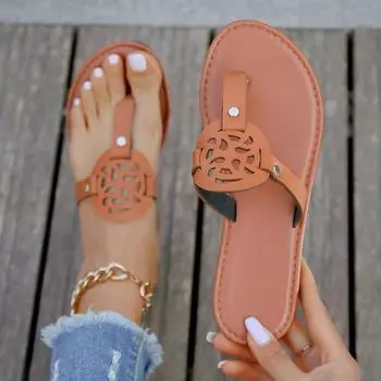 Women s Flat Flip Flops 2024 Summer Plus Size Ladies Beach Shoes Open Toe Casual Slides Shoes for Women Outdoor Female Sandals 36 чёрный