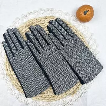 Women S Gloves Fashion Touch Screen Cute Touch Screen Student Cycling Warm Velvet Gloves чёрный