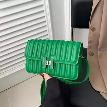 Women s handbag 2024 new foreign-style embroidery thread fashion shoulder bag niche versatile messenger small square bag tide чёрный