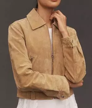 Women s Motorcycle Stylish Casual Suede Tan Zipper Jacket Handmade Lambskin Biker Soft S дубильная кора