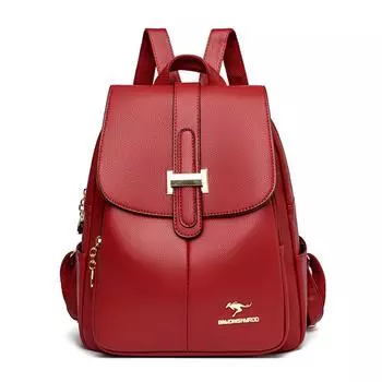 Women s New European and American Large-capacity Women s Backpack Atmospheric Trendy Student Schoolbag Simple Travel Bag