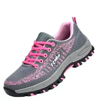 Women s new lightweight, breathable and deodorant steel baotou anti-smashing and anti-piercing construction site wear-resistant and safe work 202 pink; 34