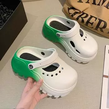 Women s Platform Slippers 2024 New Fashion Graffiti Slippers Outdoor Slippers High Quality Summer Sandals for Women 35 розовый