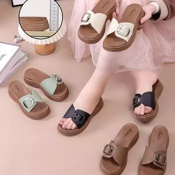 Women s PVC Beach Slides Slippers Sandals Summer Thick Sole Non-Slip Outdoor Soft Wedge Shoes for Women & Ladies Wholesale 36-40