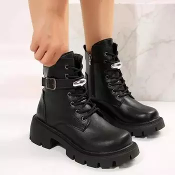 Women s Shoes 2024 Hot Selling Zipper Women s Boots Autumn Round Toe Solid Color Nude Boots Thick Sole Waterproof Fashion Boots 35 чёрный