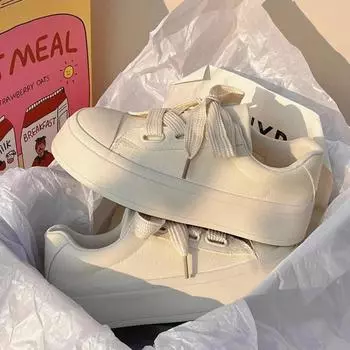 Women s Shoes Canvas Breathable Walking Flat Shoes Woman s Sneakers 2025 new Casual Vulcanized Shoe White Students Footwear 35 бежевый